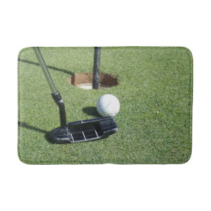 Tapete De Banheiro Golfe Putter E Ball Prontos Para Par,