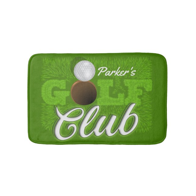 Tapete De Banheiro Golfer Green Golf Course Club Personalizado (frente)
