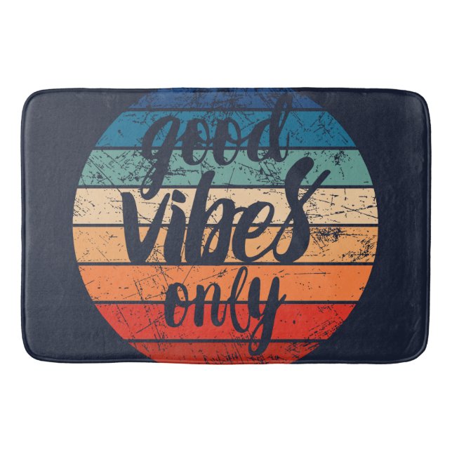Tapete De Banheiro Good Vibes Only (Frente)