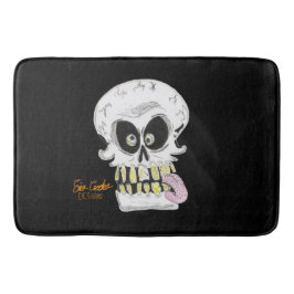 Tapete De Banheiro goofy skull skeleton face