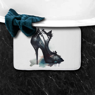 Tapete De Banheiro Gótico Vogue Rasca de Teal e Estiletto de Altura