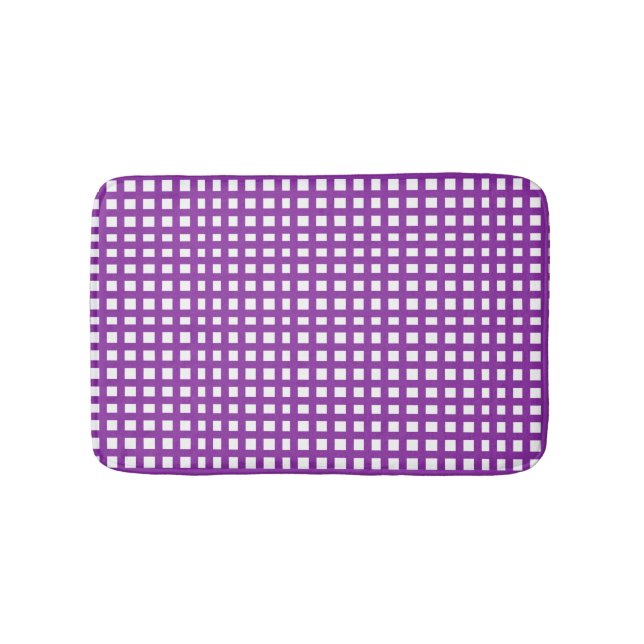 Tapete De Banheiro Grade de malha quadrada roxa (frente)