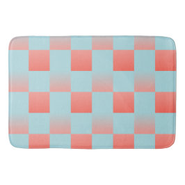 Tapete De Banheiro gradiente com gradiente de verificação na moda, pó