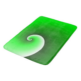 Tapete De Banheiro Gradiente Espiral Branco Verde