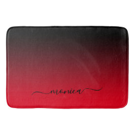 Tapete De Banheiro Gradiente Preto e Vermelho Nome Elegante