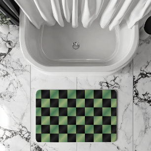 Tapete De Banheiro Gradiente Preto Verde Azul Moderno Verificado