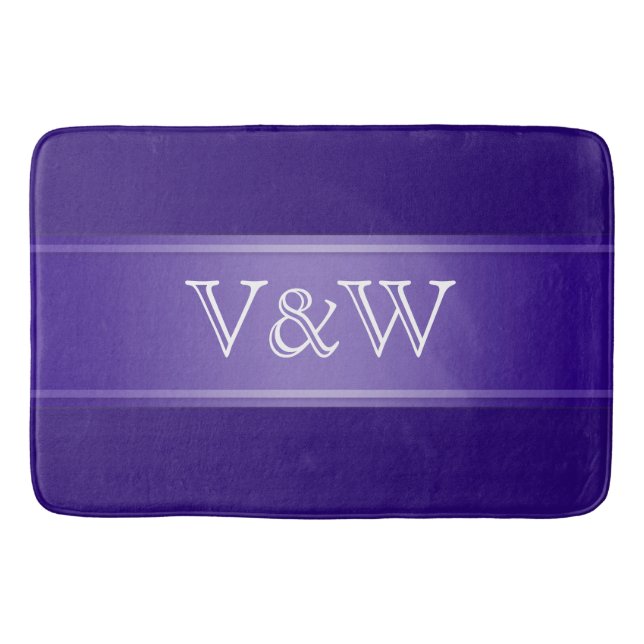 Tapete De Banheiro Gradientes STRIPES - violeta + texto (Frente)