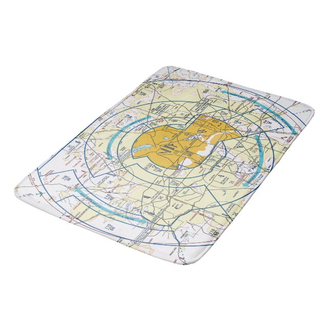 Tapete De Banheiro Gráfico de Aviação (Angulado)