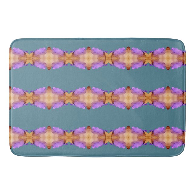 Tapete De Banheiro Grande Bath Mat em Striped Mandala Design (Frente)