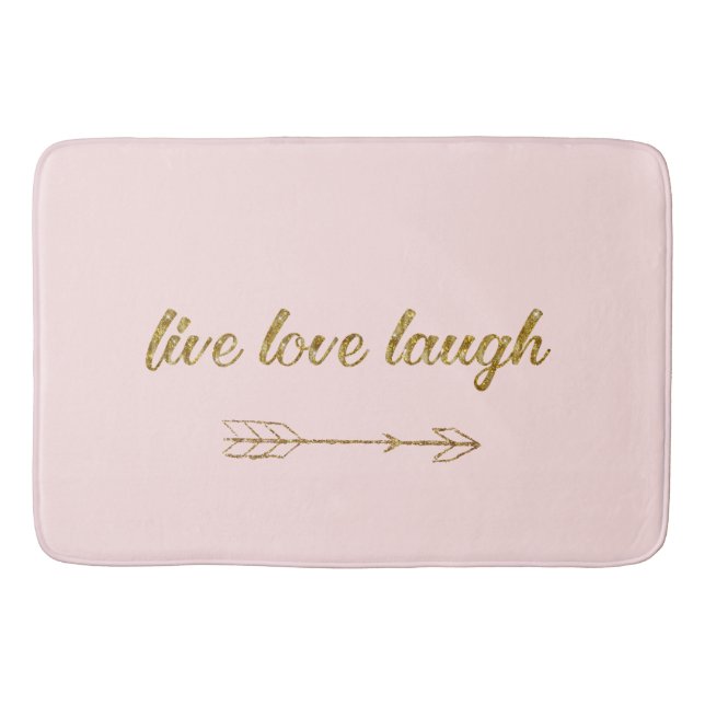 Tapete De Banheiro Grande esteira do brilho Dourado vivo da seta do (Frente)