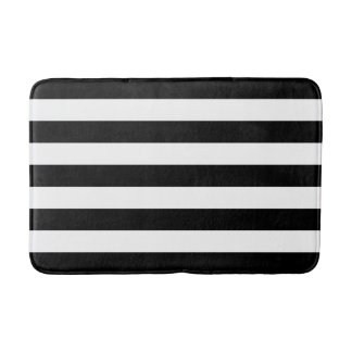 Tapete De Banheiro Grande teste padrão horizontal preto ou branco das