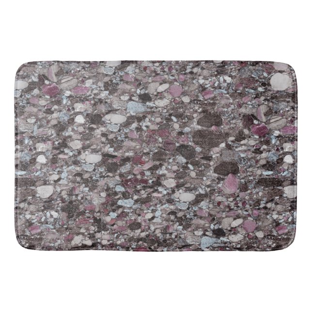 Tapete De Banheiro Granite Stone Pattern Bath Mat (Frente)