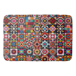 Tapete De Banheiro Granny Squares Crochet Patterno Impressão