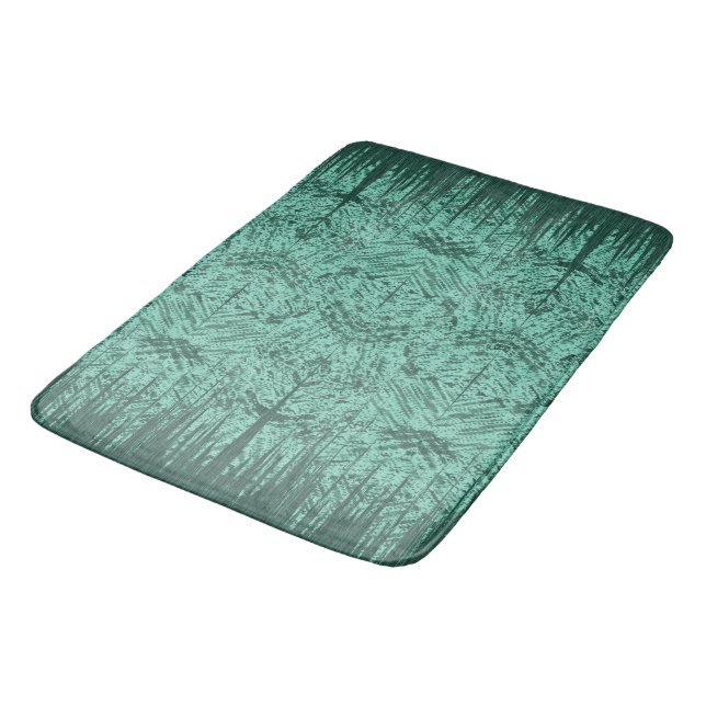 Tapete De Banheiro Green Abstract Island Tiki Pattern (Angulado)