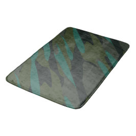 Tapete De Banheiro Green Camo Abstract