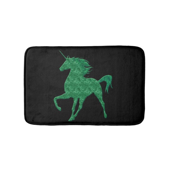 Tapete De Banheiro Green Fire Unicorn Bath Mat (frente)