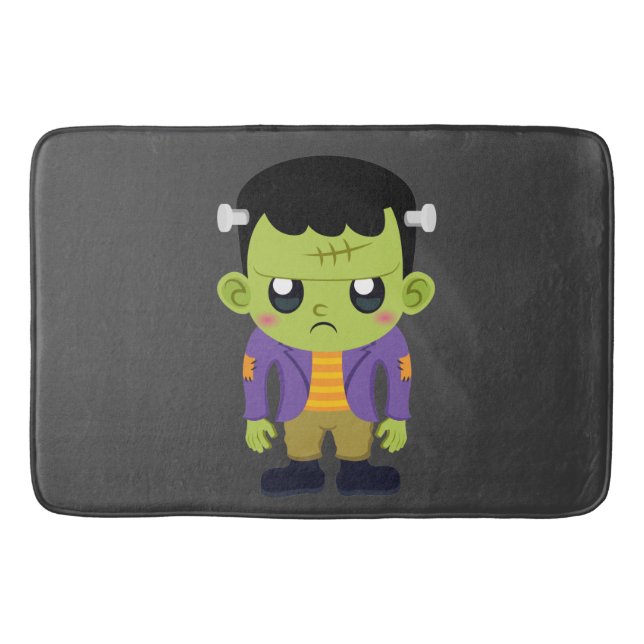 Tapete De Banheiro Green Frankenstein Monster Halloween (Frente)