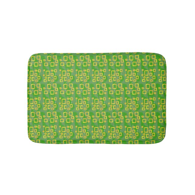 Tapete De Banheiro Green Geometric Bath Mat (frente)