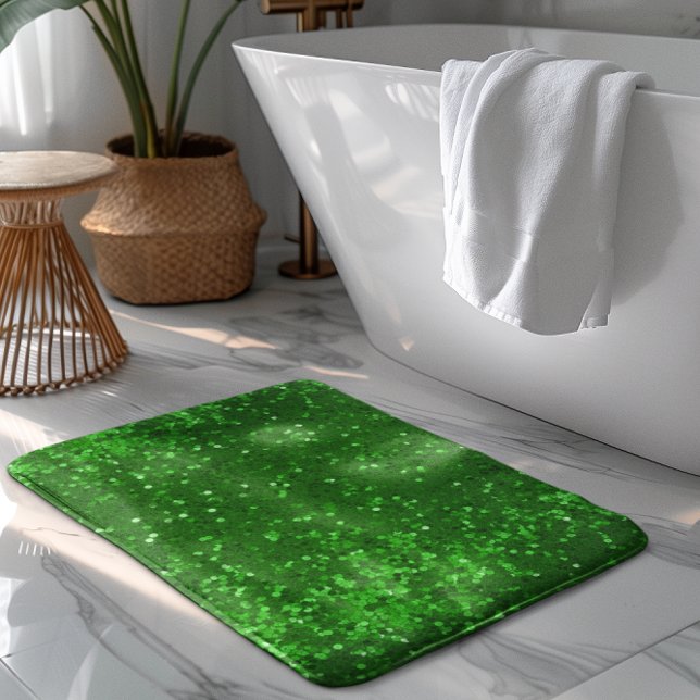 Tapete De Banheiro Green sparkling glitter pattern (Criador carregado)