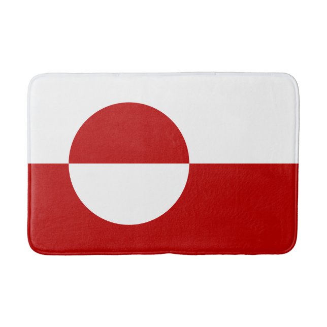 Tapete De Banheiro Greenland country flag bath mat rug (Frente)