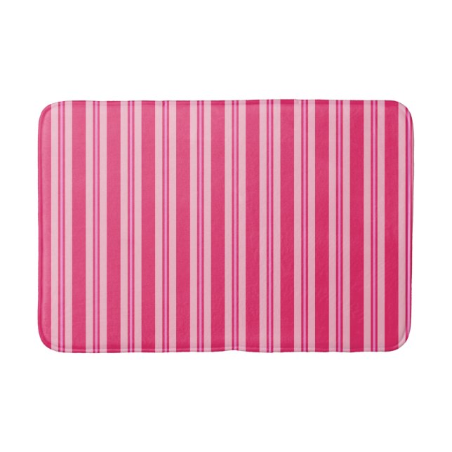 Tapete De Banheiro Greve de Verão, Fúsia e Pastel Rosa (Frente)
