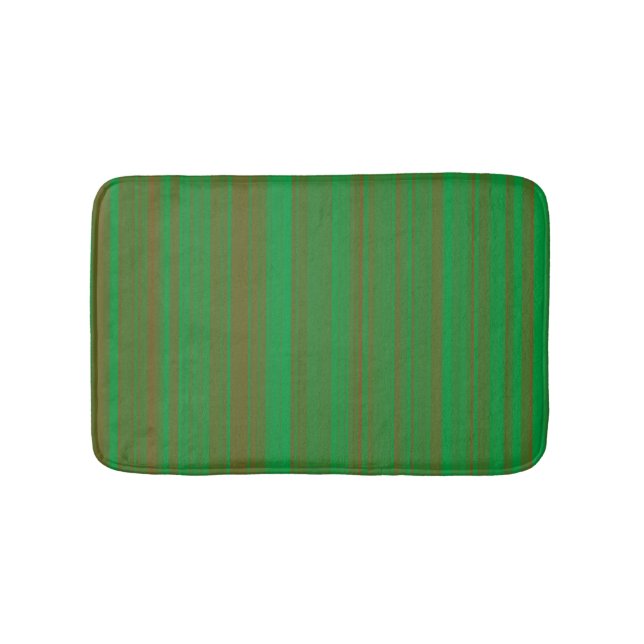 Tapete De Banheiro Grey Brown Stripes Verde (frente)