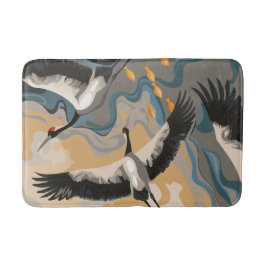 Tapete De Banheiro Gruas Em Curso Sobre O Rio