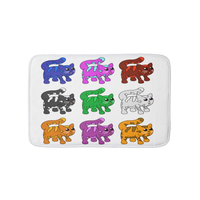 Tapete De Banheiro Grupo de Kitten Padrão do Xmas Bonito (frente)