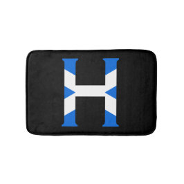 Tapete De Banheiro H Monograma sobreposto à Scottish Flag bmt