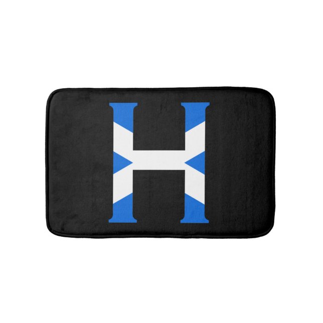 Tapete De Banheiro H Monograma sobreposto à Scottish Flag bmt (frente)