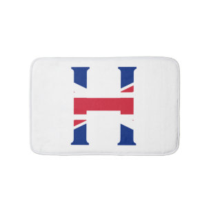 Tapete De Banheiro H Monograma sobreposto no bmcnt bandeira do Jack d