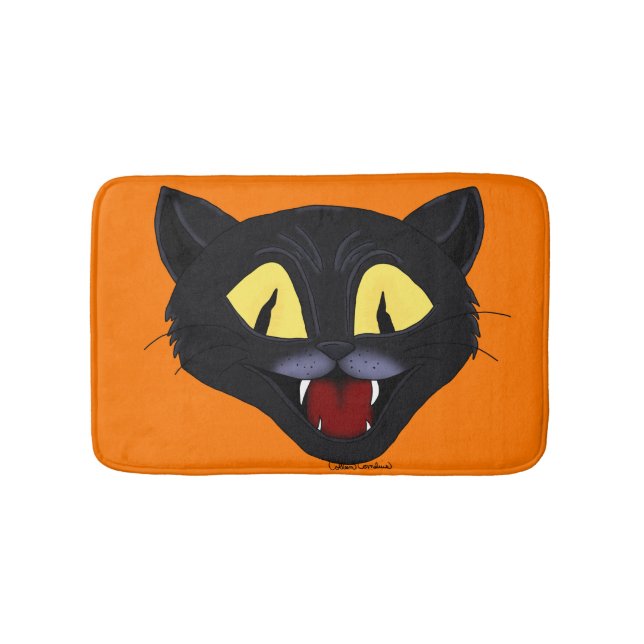 Tapete De Banheiro Halloween Black Cat (frente)