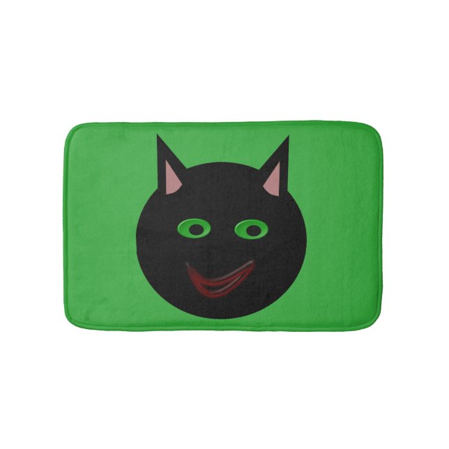Tapete De Banheiro Halloween Black Cat Mat (frente)