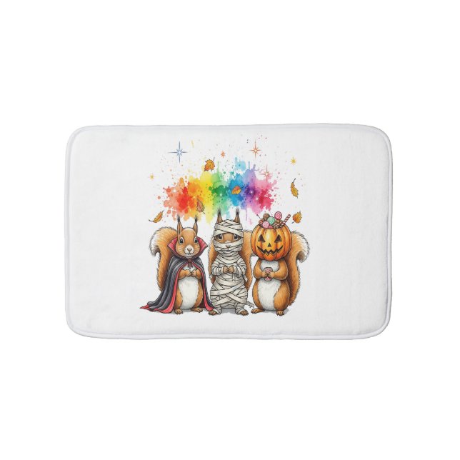 Tapete De Banheiro Halloween Cute Squirrels Costume (frente)