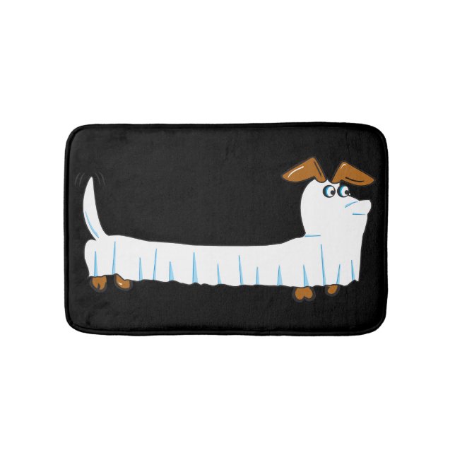 Tapete De Banheiro Halloween Dachshund Ghost (frente)