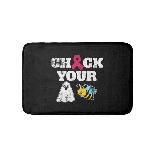 Tapete De Banheiro Halloween do Cancer da Mama (frente)