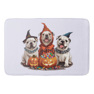 Tapete De Banheiro Halloween Inglês Bulls Pumpkin