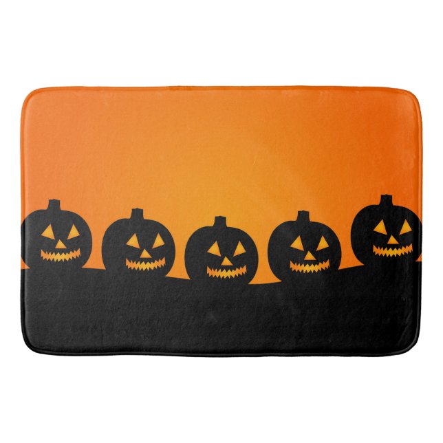 Tapete De Banheiro Halloween Jack-O-Lanternas (Frente)