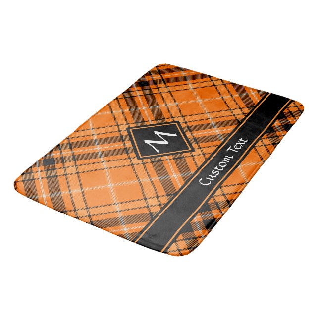 Tapete De Banheiro Halloween Orange Tartan (Angulado)