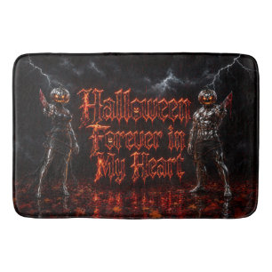 Tapete De Banheiro Halloween Para Sempre No Meu Coração Abóbora Gótic