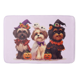 Tapete De Banheiro Halloween Shih Tzu Dogs