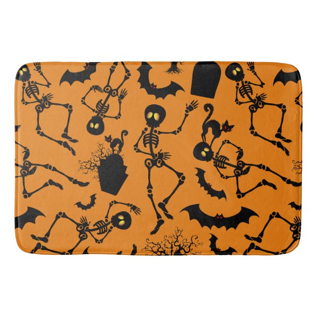 Tapete De Banheiro Halloween Skeletons Macabre Dance (Frente)