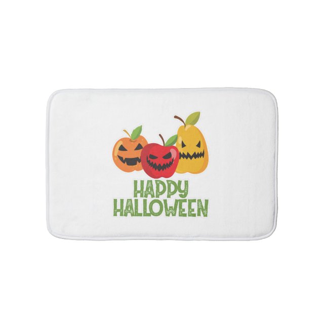 Tapete De Banheiro Halloween Vegan Feliz Halloween Pumpkin Vegetarian (frente)