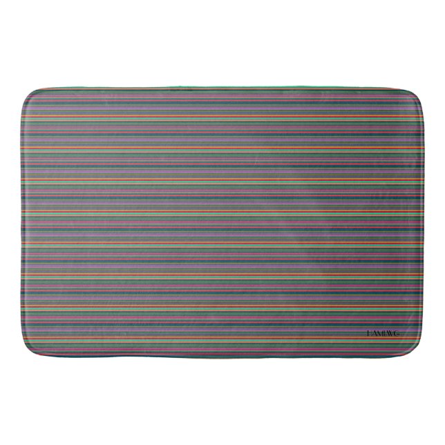 Tapete De Banheiro HAMbyWG - Bath Mat - Stripes de Neon (Frente)