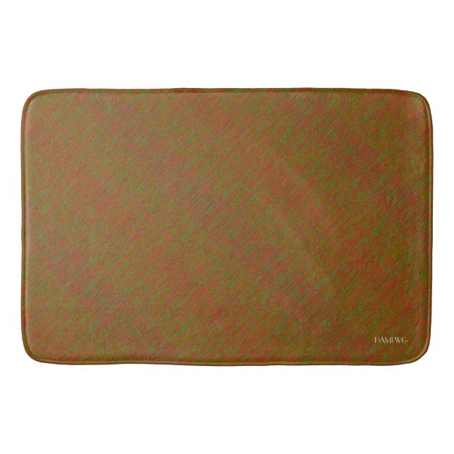 Tapete De Banheiro HAMbyWG - Bath Mat - Verde limão vermelho louco (Frente)