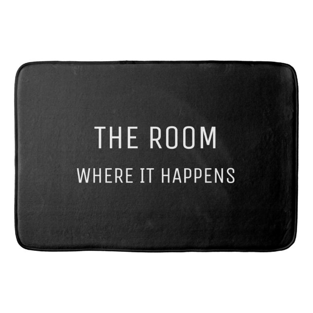 Tapete De Banheiro Hamilton the Musical Funny Black and White (Frente)