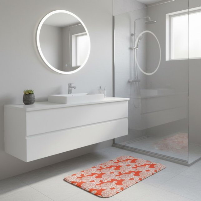 Tapete De Banheiro Hand Drawn Peony Floral  (Criador carregado)