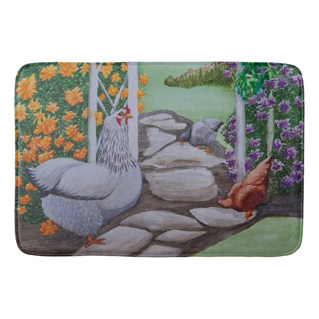 Tapete De Banheiro Happy Chicken Park (Frente)