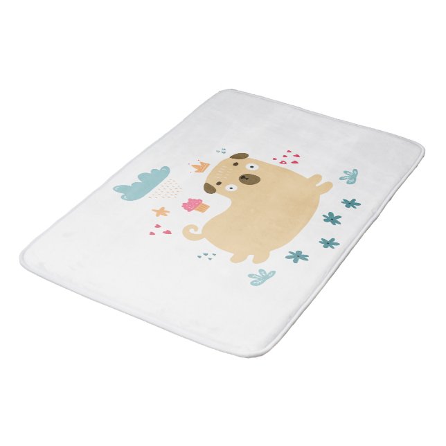 Tapete De Banheiro Happy Puggy Bath Mat (Angulado)