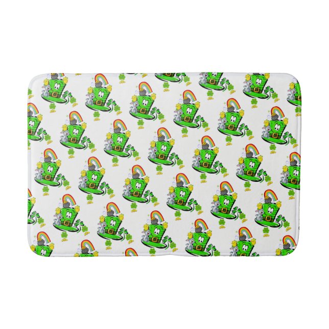 Tapete De Banheiro Happy St. Patrick's Day Rabbit Bathmats (Frente)